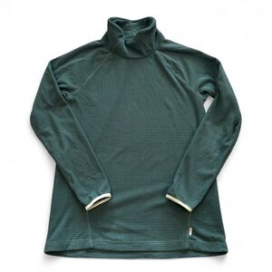 EUC Eddie Bauer Green Soft Grid Turtle Neck Sweater Size Medium